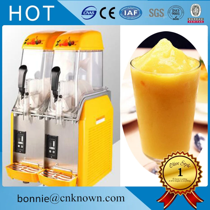 Full cmputer control Slush Machine Ice 2tanks Slusher Cold Drink Dispenser maker machine free