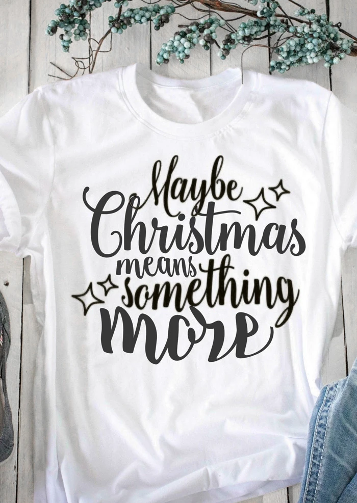 

Christmas Means Something More T-Shirt pastel aesthetic women fashion slogan cotton casual tumblr shirt graphic holiday gift tee