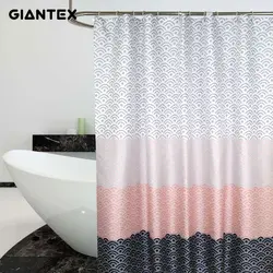 GIANTEX Wi Fi узор полиэстер ванная комната водостойкие занавески для душа с пластик крючки U1785