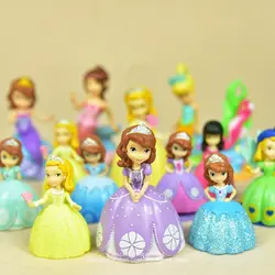 Дисней София первая Принцесса 6-9 см версия Q фигурка аниме Мини Кукла Коллекция фигурка игрушка модель для детей подарок