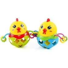 Hochet en plastique de couleur aléatoire, clochette, Instrument Musical de poulet, jouet éducatif pour enfants, 1 pièce