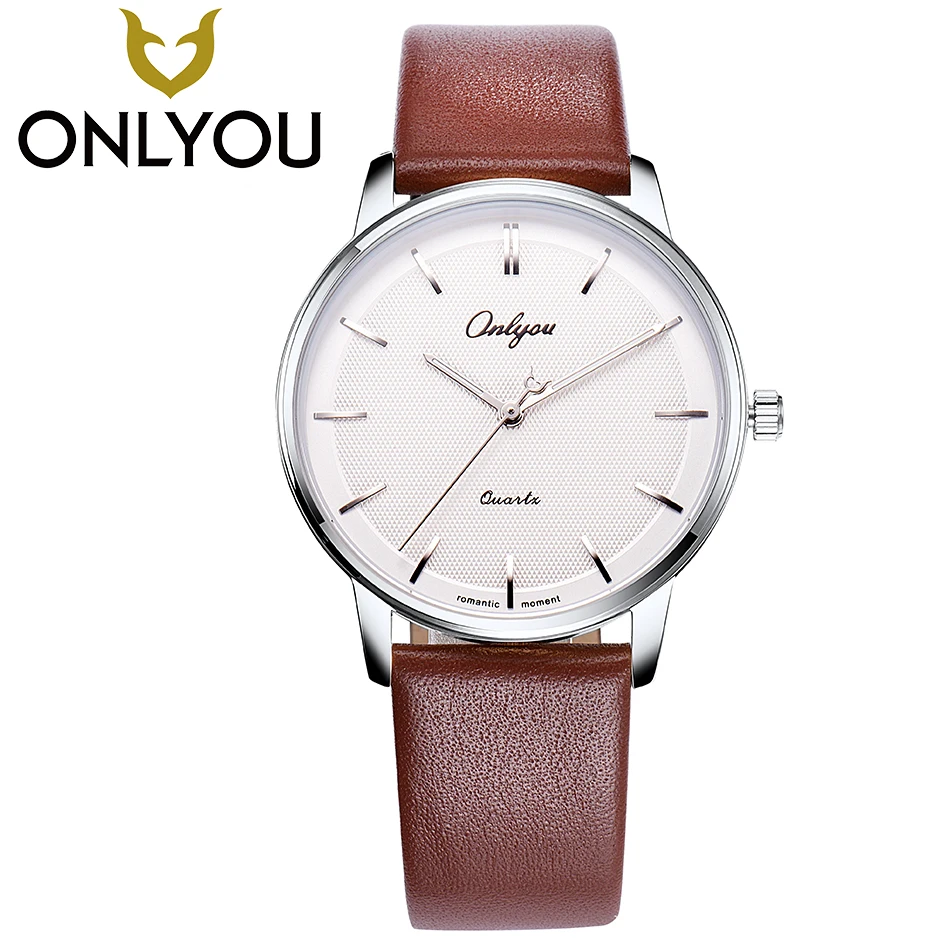 

ONLYOU Top Brand Luxury Fashion Watch Men Ultra Thin Watches Women Dress Heart-shaped Hour Hand 3Quartz Lovers Automatic Watch