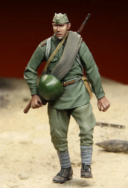 

[tuskmodel] 1 35 scale resin model figures kits soviet Soldiers 4 Stalingrad