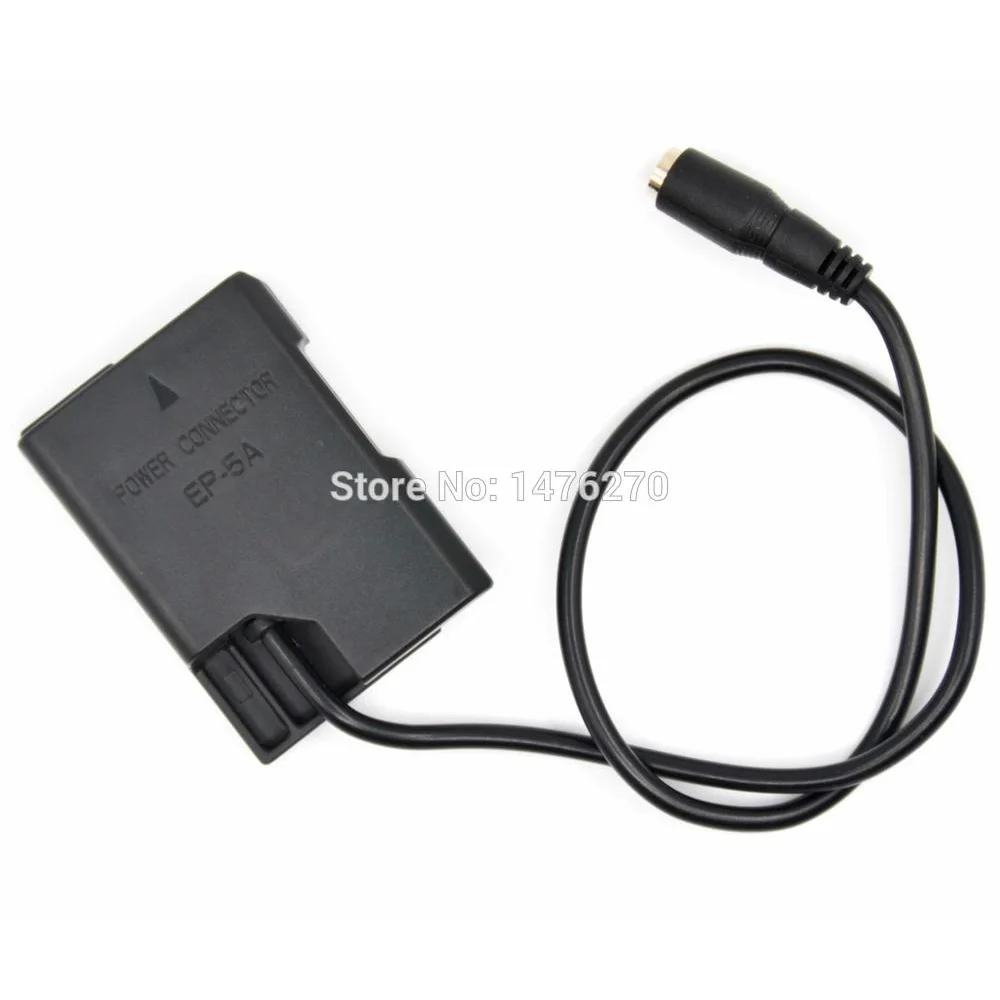 

EP-5A DC Coupler EN-EL14 dummy battery fit power supply for Nikon P7800 P7700 P7100 D5600 D5500 D5300 D5200 D5100 D3400 D3300