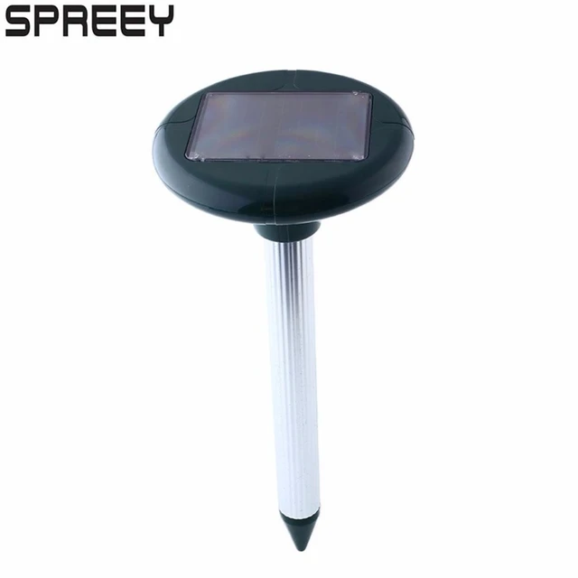 SPREEY Eco-friendly Solar Power Outdoor Garden Yard Ultrasonic Sonic Mole Vole Snake Mouse Rodent Pest Mosquito Repeller
