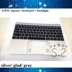 2015 для Macbook Pro retina 12 "A1534 США клавиатура с верхней случае Подсветка 2016 2017