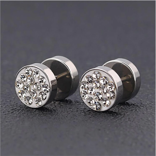 Titanium stud sale earrings screw back