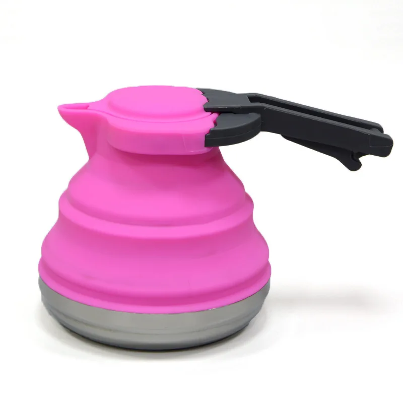 

1.5L Easy Carry Folding Silicone Water Kettle Water Pot Camping Travel Kitchen Tools Tea Coffee Kettle