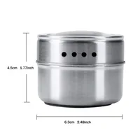 LMETJMA Magnetic Spice Jars Set 3