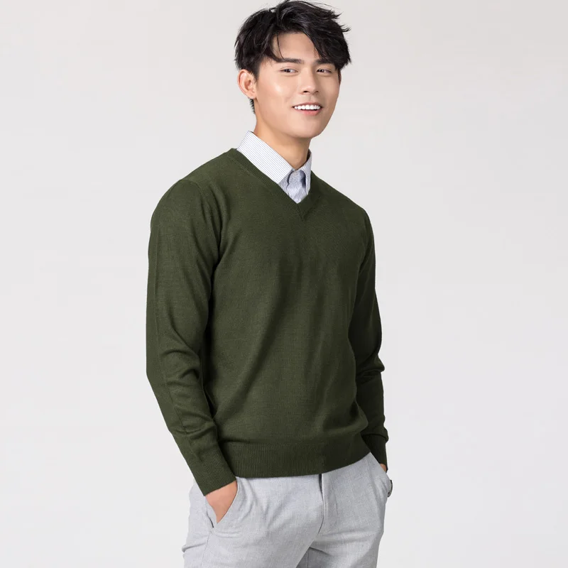 رجل البلوفرات الشتاء جديد أزياء Vneck سترة الكشمير و الصوف محبوك صداري الرجال الصوف الملابس حار بيع القياسية الذكور قمم