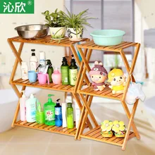 Qin Xinte price bamboo container wood floor finishing shelf bathroom toilet wash Penjia flower rack