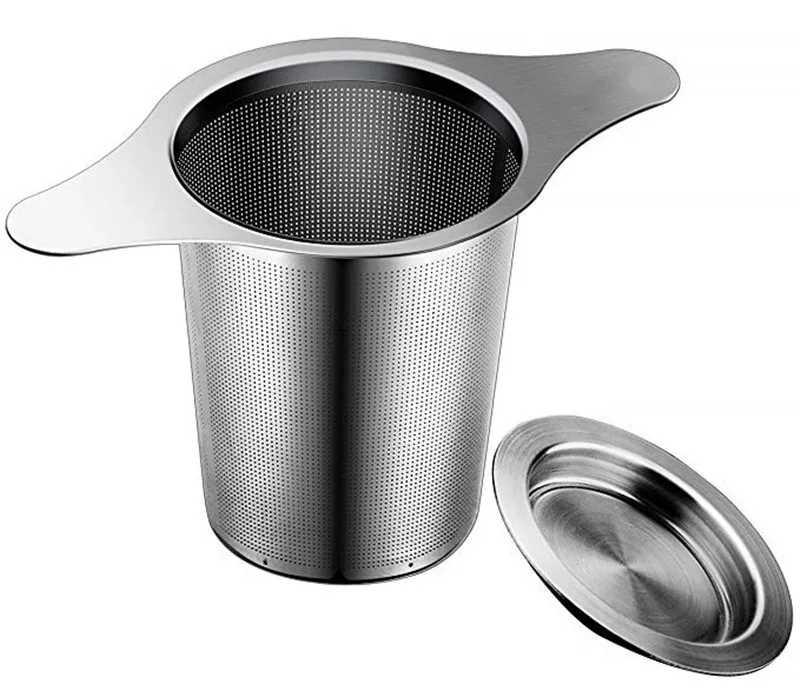 Stainless Steel Tea Infuser Mesh Strainer Water Filter with Large Capacity Double Handles for Hanging on Teapots Mugs Cups 03