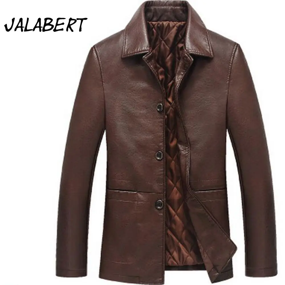 2017Spring and Autumn male Casual line leather biker fashion jacket man