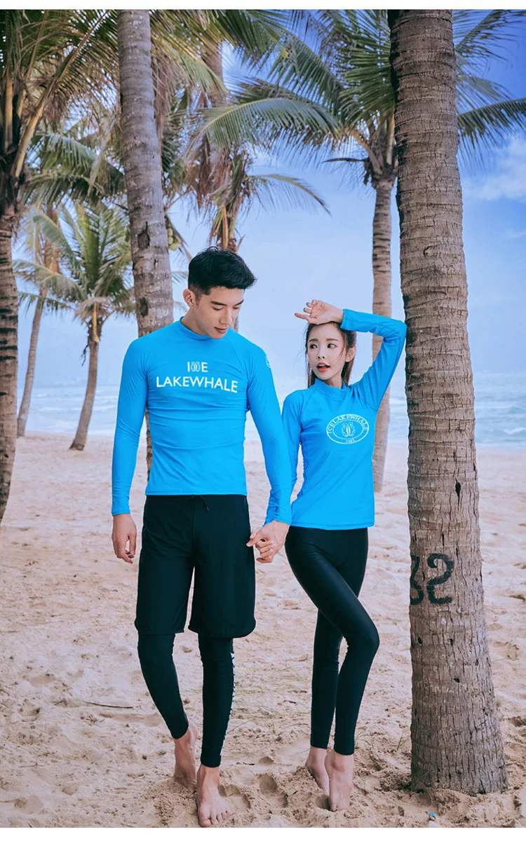 Костюм для серфинга для женщин rashguards для серфинга, женские купальные костюмы, купальник для девочек, Женская пляжная тренировочная футболка, штаны с длинными рукавами