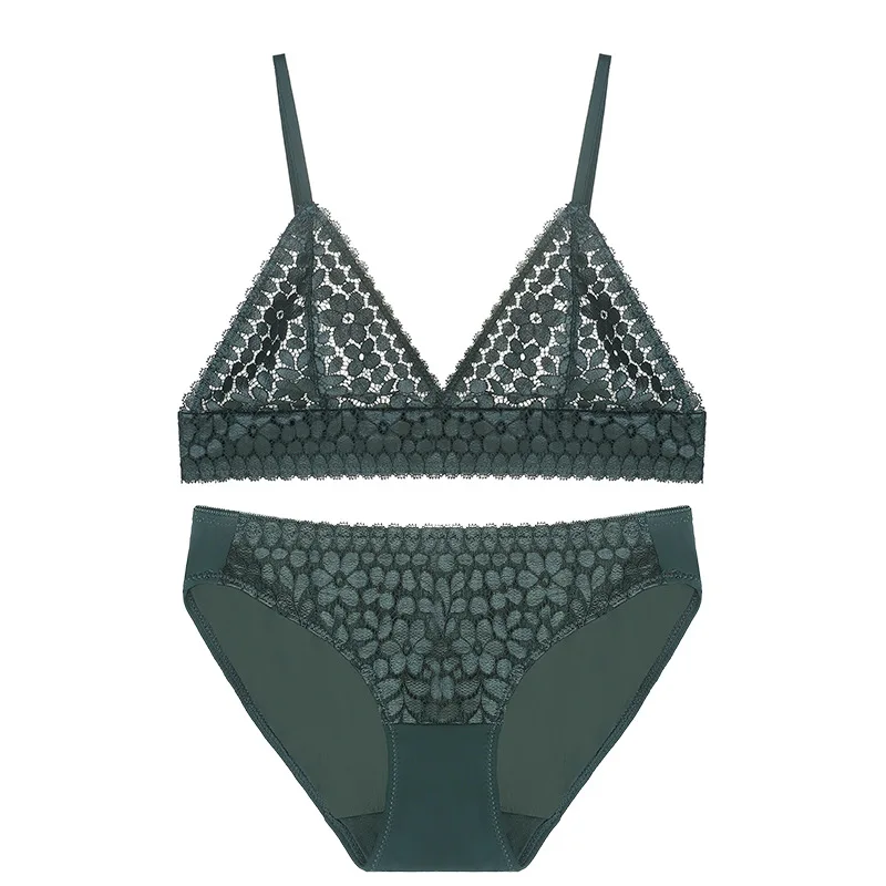 Fashion lace sexy bralette sexy lace hollow triang...