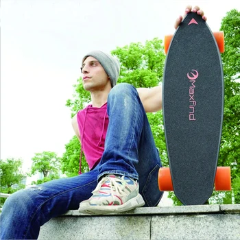 Günstige Elektrische Skateboard Vier-rad Longboard Skate Bord Ahorn Deck Wireless Remote Controll Skateboard Räder Für Erwachsene Kinder