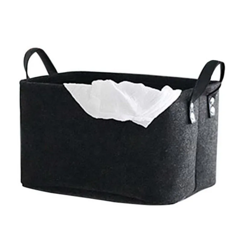 

Hoomall Portable Handle Cabinet Cloth Collection Basket Toys Large Capacity Makeup Organizer Desktop Debris Storage Basket