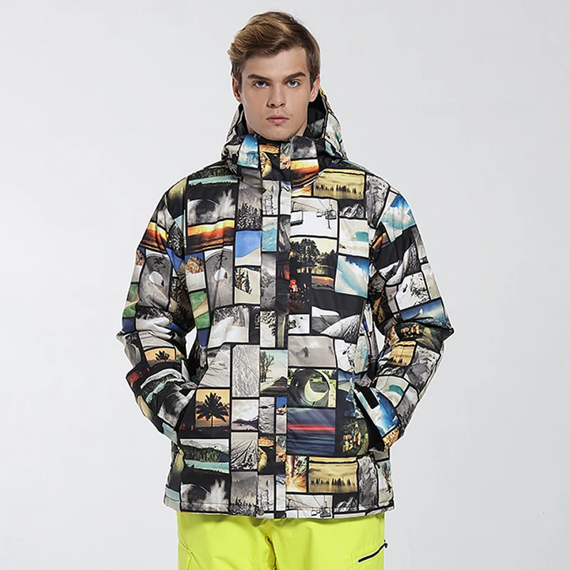 Marca gsou nieve chaqueta de esquí hombres chaqueta de snowboard deporte de invierno 2016 caliente montaña esquí ropa jacke esquí Herren esqui