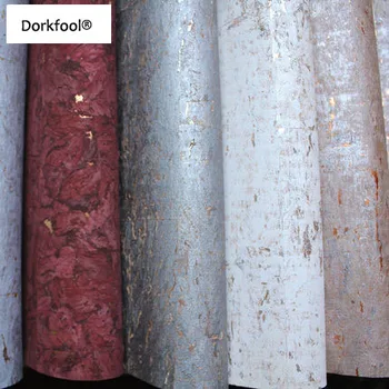

Bacaz Korea Art Texture Gold or Silver foil Bark Cork Wallpaper Rolls for TV Sofa Background Natural Wood Wall paper Decor
