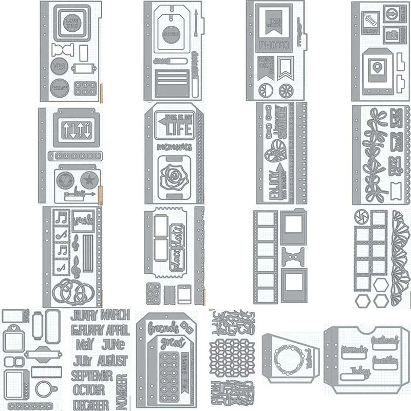 

Metal Cutting Dies all planner essentials Stencils Flower For DIY Scrapbooking Album Paper Card Decorative Craft Embossing