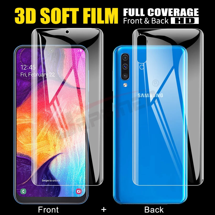 

Front + Back 3D Full Cover Screen Protector Hydrogel Film For Samsung Galaxy A50 A30 A10 M10 M20 Soft Clear TPU Film