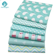 6 шт. 1" x 22"/46 см x 56 см Ткань для вышивания кукол мятный цвет напечатанная хлопковая ткань для шитья лоскутов рукоделие сеточная ткань для Patchwork ворка