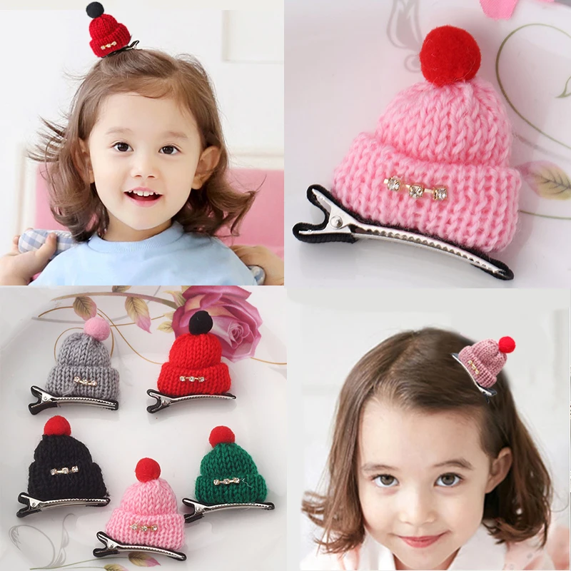 M MISM милая детская заколка для волос шерстяная шапка заколки волос|shape hair clips|hair