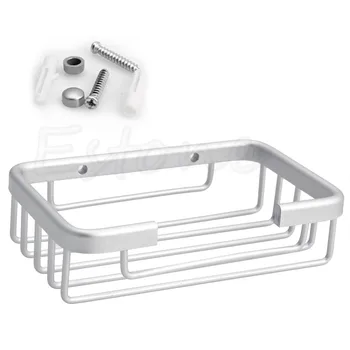 

ARWDFG Space Aluminum Wall Mounted Bathroom Bath Hook Soap Holder Soap Basket
