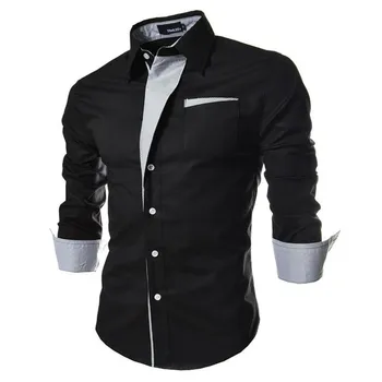

2019 New Cotton Brand Long Sleeve Shirts Social Male Slim Fit Striped Shirts Mens Dress Shirts Clothing Formal Shirts Tops123