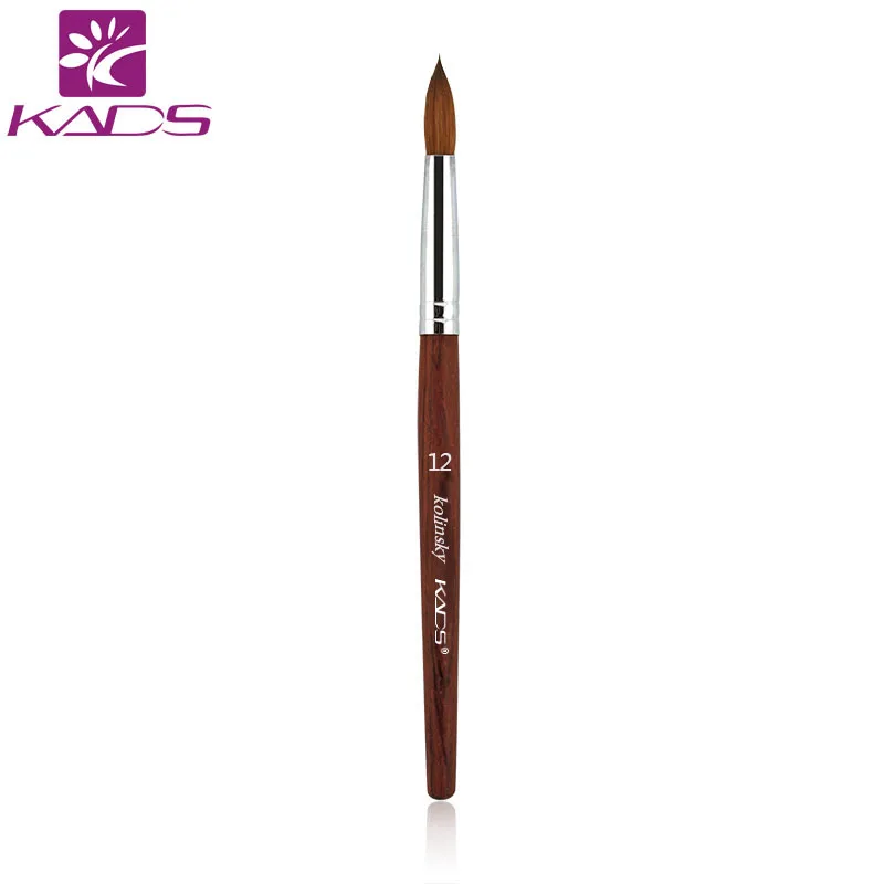 

1pc 12# Nail Art Brush 100% Kolinsky Acrylic Brush Nail Art Builder Sable Red Wood Acrylic Nail Brush Tool Poly Gel Brush