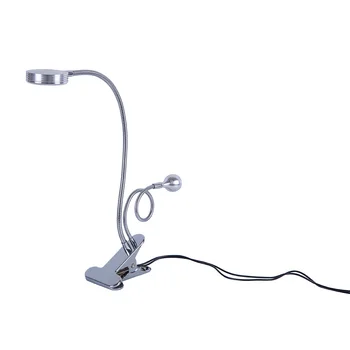 

Popular dimmable 360 degree bendable led table light double head decorate led desk lamp book reading light 4W clip working light