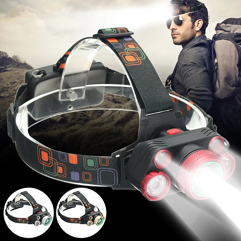 2500LM T6 LED Headlight Mechanical?zoom Camping Headlamp 18650