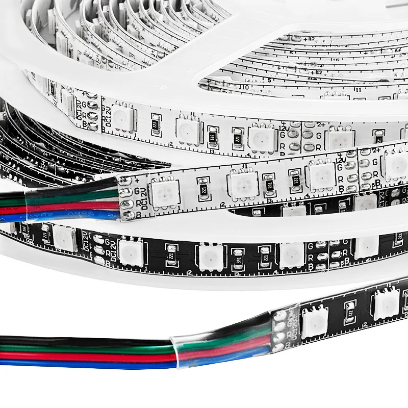 buy IPROLED 5m DC 12V 24V RGB flexible led strip light +1 PC RGB 2.4G RF controller+1PC Power adapter+1PC RF RGB touch remote