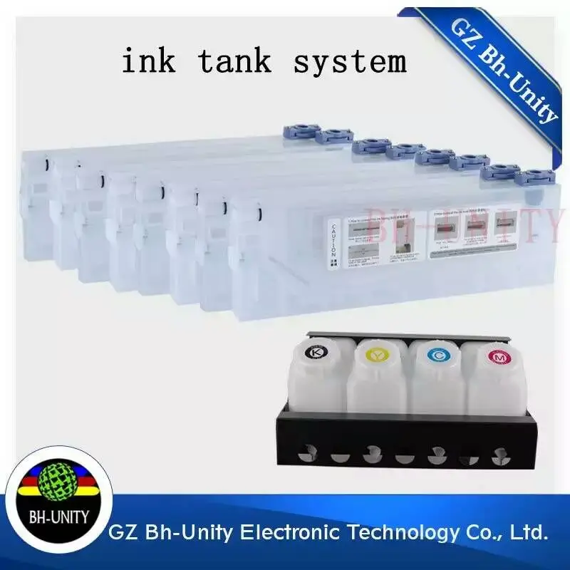 double 4 color bulk continuous  ink supply  system for mimaki mutoh roland human solvent printer spare part