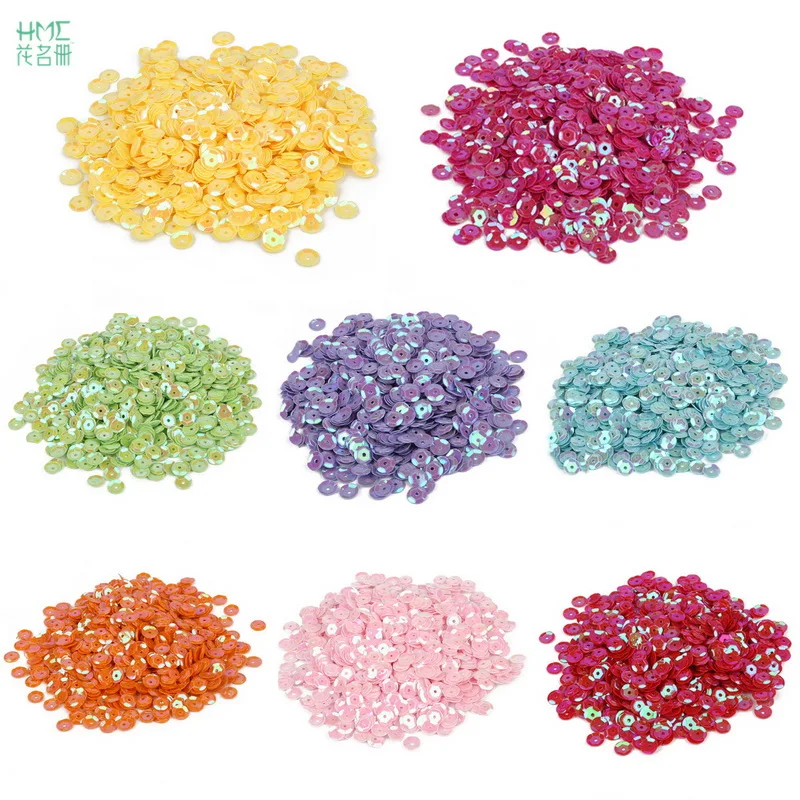 

Rainbow AB Clolors Craft 5mm 20g/lot(approx 1200pcs) Flake Rainbow Cup Sequin for home&wedding Decoration Confetti Craft Making