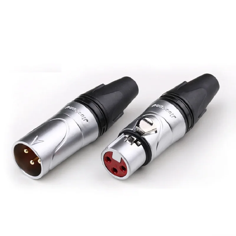 

3Pin XLR male and female plug Audio cable connector Audio Video Adapter Converter wire connection plug For Microphone