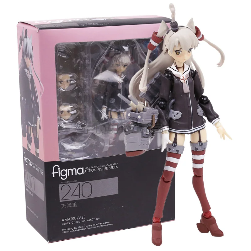 Аниме Коллекция Kantai amatsukaze Figma 240 ПВХ Фигурки Коллекционная модель игрушки куклы 15 см - Цвет: boxed