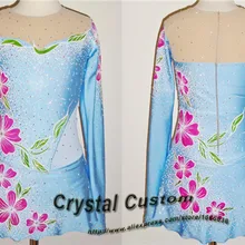 Лидер продаж, платья для фигурного катания для девочек, новое Брендовое платье для катания на коньках, на заказ, DR3209