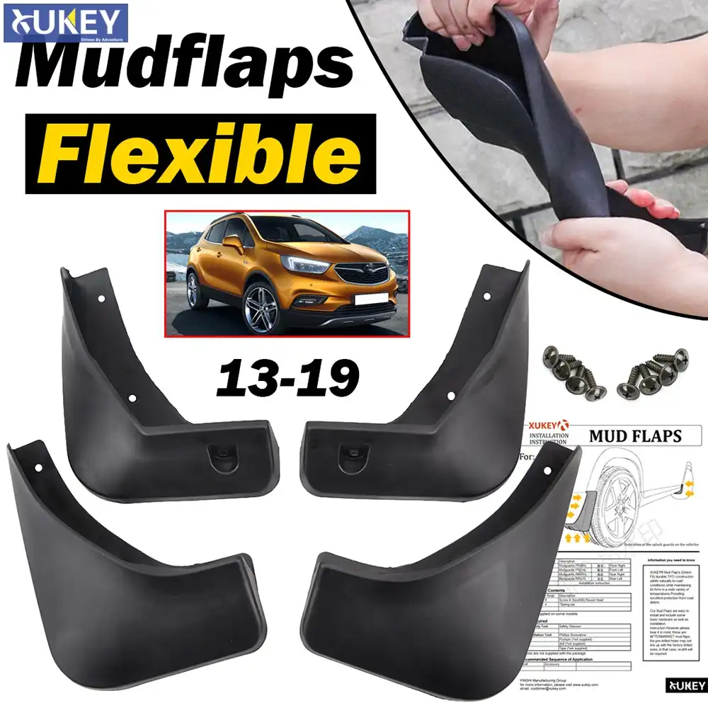 4pcs Front And Rear Mud Flaps Car Mudguards For Vauxhall Mokka X 2013 2014 2015 2016 2017 2018 2019 Mud Flaps Splash Guards Car Fender Accessories