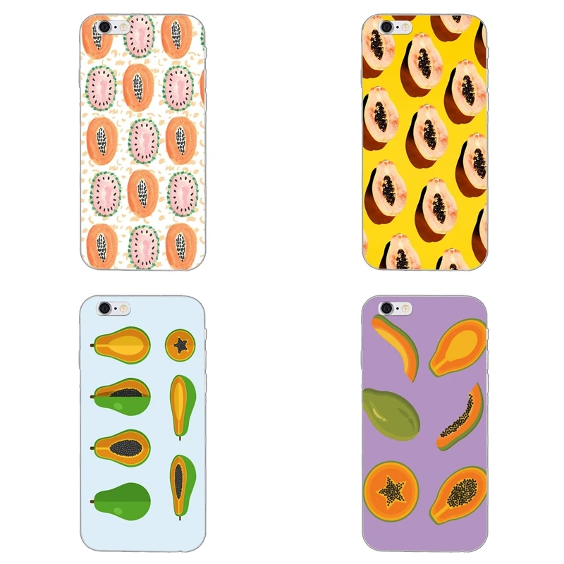 

fruit vector papaya slim silicone Soft phone case For iPhone X XR XS Max 8 7 6 6s plus 5 5s 5c SE 4 4s
