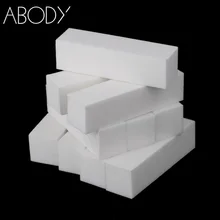 10 шт. белый буферный шлифовальный блок Акриловые Советы по уходу за ногтями шлифовальные пилки инструмент для пальцев ног дизайн ногтей использование песочной бумаги и пены