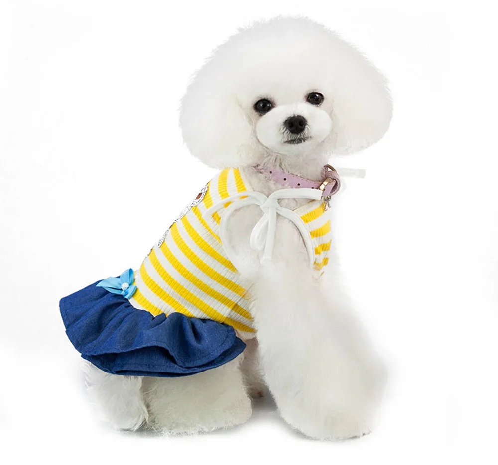yellow color dog dress