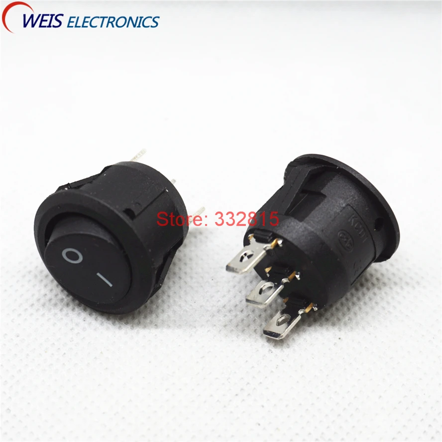 Gratuito de d. – o Botão Xl601-105 o Envio Interruptor Kcd1-201 20mm 6a250v 3-pin 2 Posição i Interruptores Redondos 100 Pcs Kcd1 201