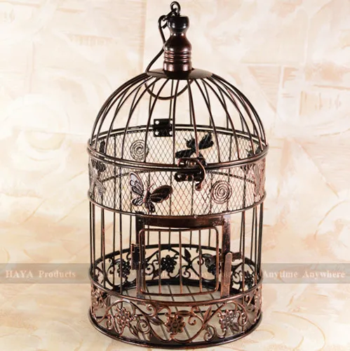34 cm alto una jaula para pájaros Mariposa Decorada Jaulas