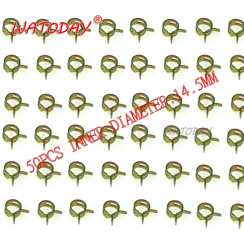 50pcs 14.5mm Steel Band Motorcycle Scooter ATV Fuel Line Hose Tubing