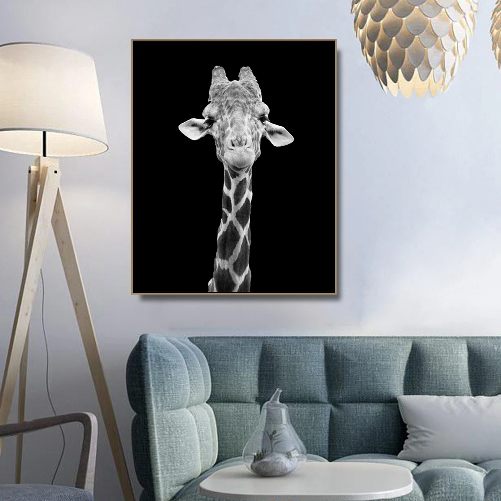 

Giraffe Animals Photography Wall Art Poster and Print Canvas Painting Calligraphy Decorative Picture for Living Room Home Decor