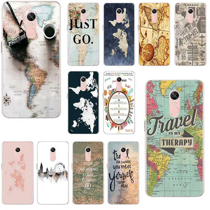 Let's Travel Around The World Soft TPU Phone Cases for Xiaomi Redmi Mi Note 4X 2 3 3S 4A 5 6 5S 5X 5A 6X Pro Plus Coque Shell |