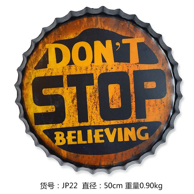 Tin Sign Don T Stop Vintage Metal Painting Beer Cap Bar Pub Hanging Ornaments Wallpaper Decor Retro Mural Poster Craft 50x50 Cm Beer Ornament Craft Postercrafts Wallpaper Aliexpress