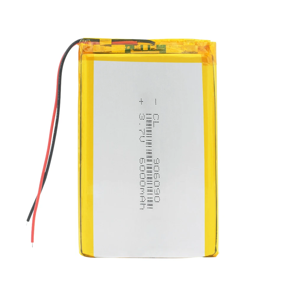 1/2/4 шт. Перезаряжаемые 906090 3,7 V 6000mAh Li-Po Батарея 3,54x2,36x0,3" Большой Ёмкость 6000mah литиевые батареи