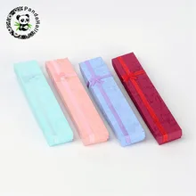 Шкатулка для ювелирного ожерелья шт. 120 для День святого Валентина подарки пакеты с цветком, губка внутри, смешанные цвета, около 20 см x 4 см x 2 см